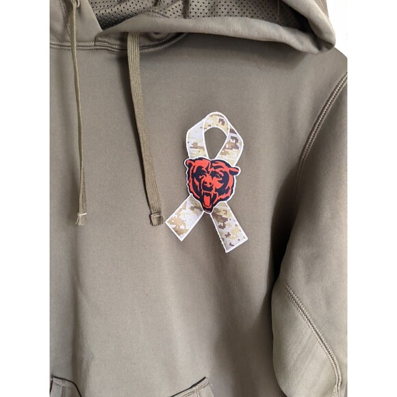 Mens Nike Therma-Fit Salute to Service Chicago Bears Hoodie Sweatshirt USA Sz M - Picture 4 of 9